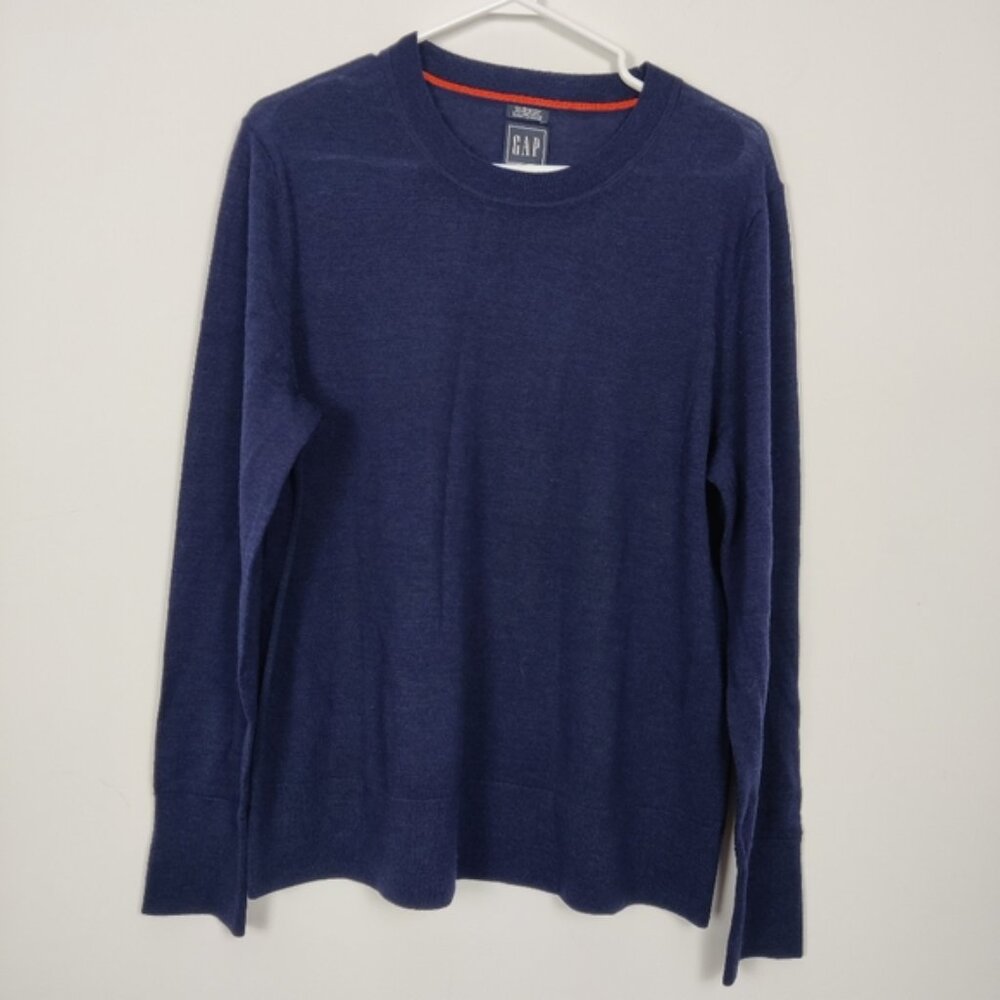 Gap Women's 100% Merino Wool Purple Sweater Size XL Quiet Luxury Old Money